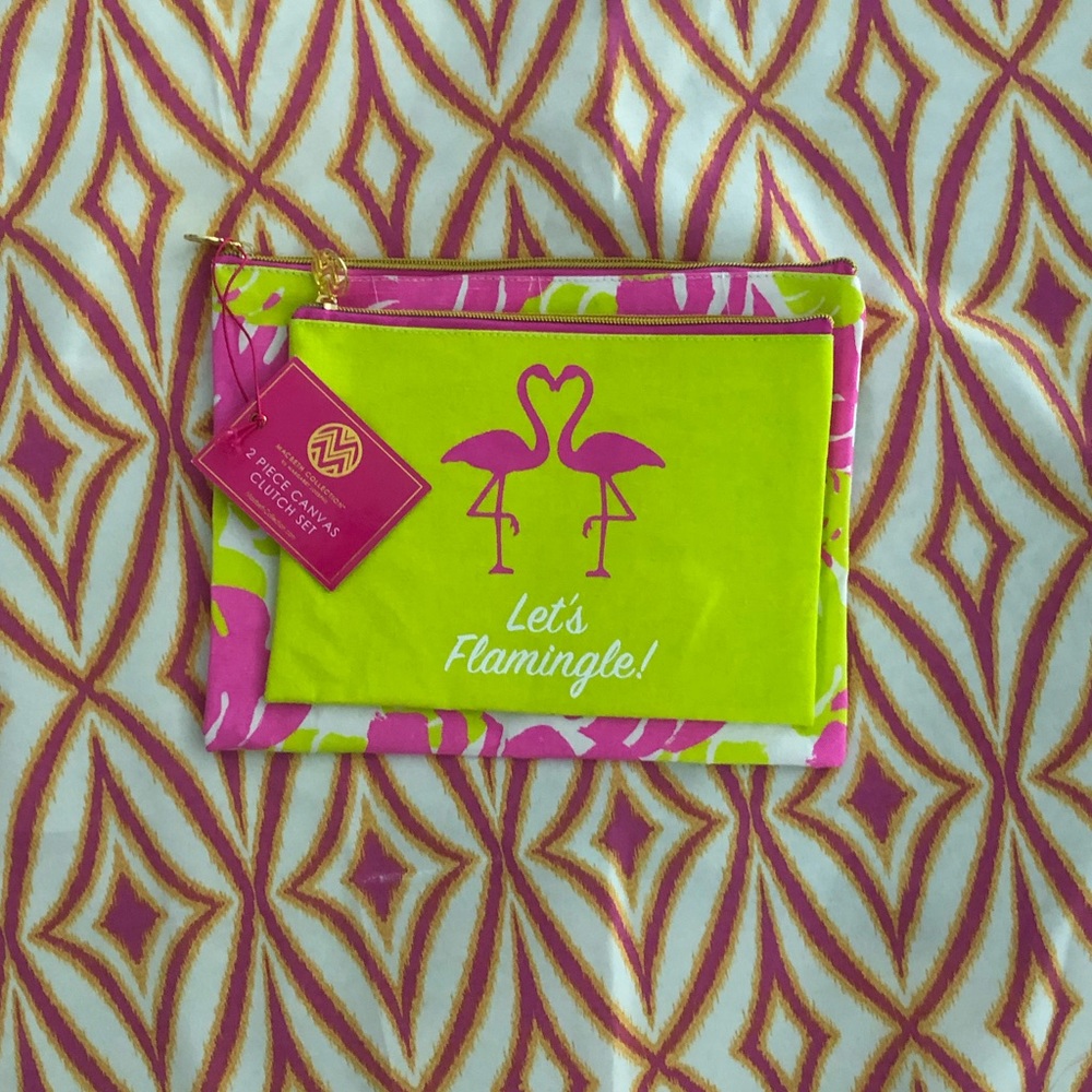 2 Piece Canvas Clutch Set 🦩